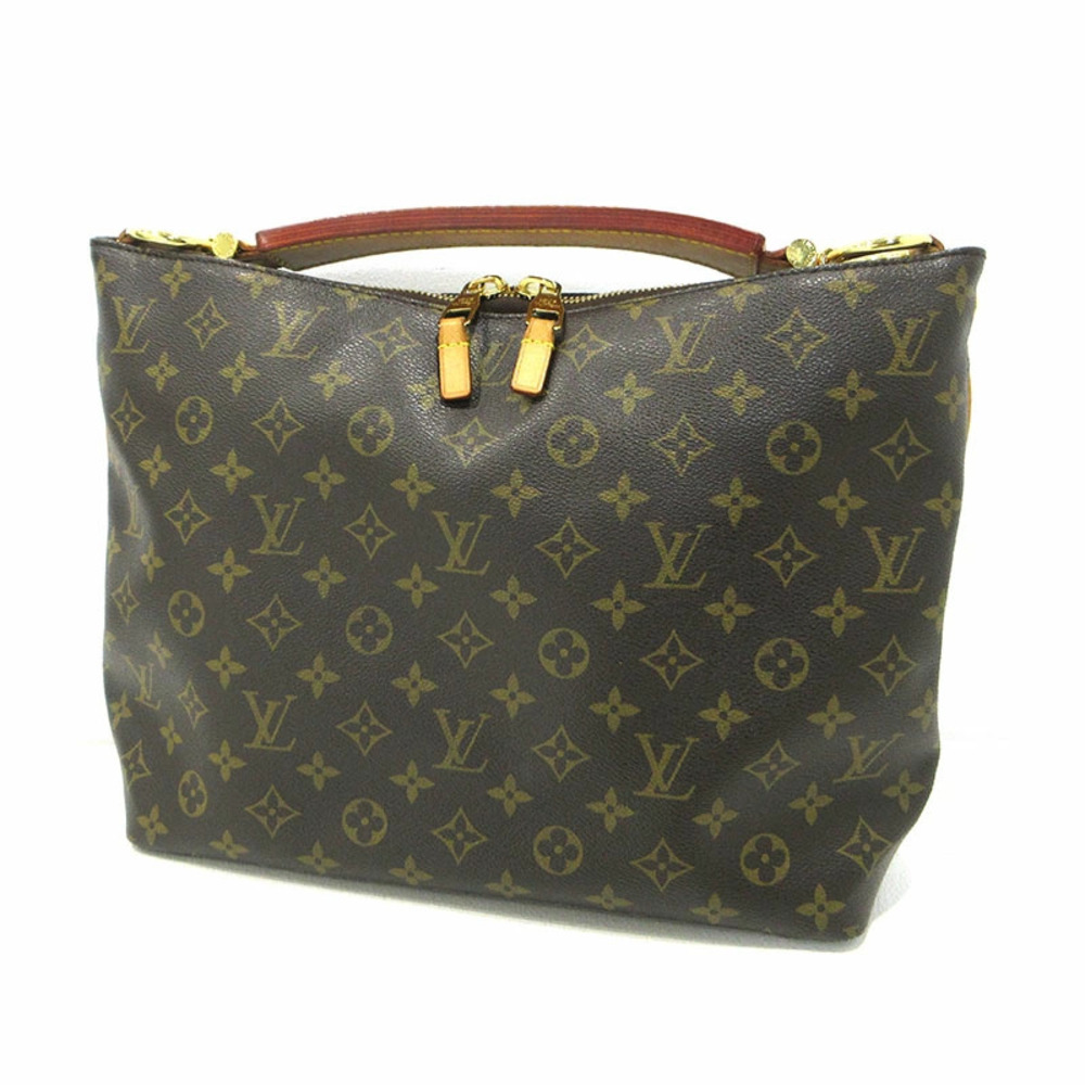 LOUIS VUITTON Monogram Sully Shoulder Bag Tote Brown